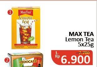 Promo Harga Max Tea Minuman Teh Bubuk Lemon Tea per 5 sachet 25 gr - Alfamidi