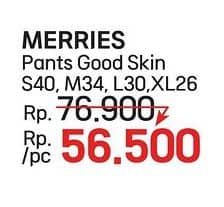 Promo Harga Merries Pants Good Skin S40, M34, L30, XL26 26 pcs - LotteMart