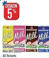 Promo Harga Diamond Milk UHT All Variants 200 ml - Hypermart