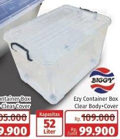Promo Harga BIGGY Container Box Ezy 52 ltr - Lotte Grosir