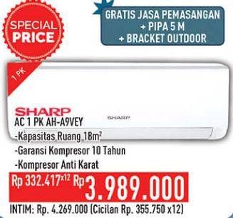 Promo Harga SHARP AH-A9VEY - AC 1PK  - Hypermart