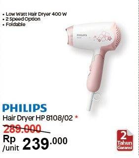 Promo Harga PHILIPS HP 8108 Hair Dryer 02  - Carrefour