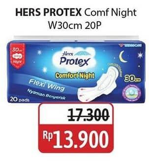 Promo Harga Hers Protex Comfort Night Wing 30cm 20 pcs - Alfamidi