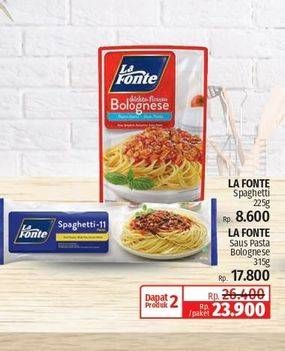 Promo Harga La Fonte Saus Pasta + Spaghetti  - Lotte Grosir