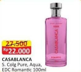 Promo Harga CASABLANCA Spray Cologne Glass Femme Pure, Homme Aqua, Femme Romantic 100 ml - Alfamart