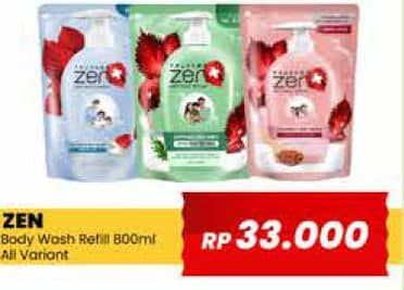 Promo Harga ZEN Anti Bacterial Body Wash All Variants 900 ml - Yogya