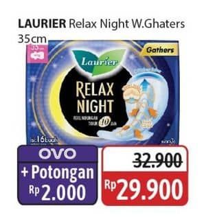 Promo Harga Laurier Relax Night Gathers 35cm 16 pcs - Alfamidi