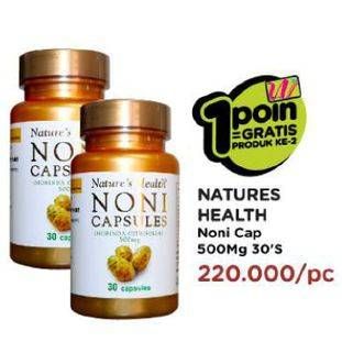 Promo Harga NATURES HEALTH Noni Capsules 30 pcs - Watsons