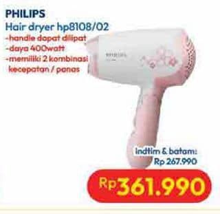 Promo Harga Philips HP 8108 Hair Dryer  - Hypermart