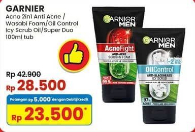 Promo Harga Garnier Men Facial Foam  - Indomaret