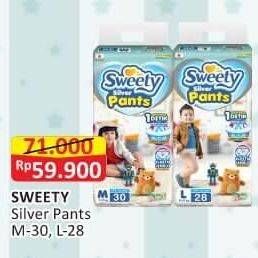 Promo Harga Sweety Silver Pants L28, M30 28 pcs - Alfamart