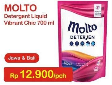 Promo Harga MOLTO Deterjen Vibrant Chic Liquid 700 ml - Indomaret