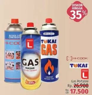 Promo Harga HI-COOK, TOKAI, CHOICE L Gas Portable  - LotteMart