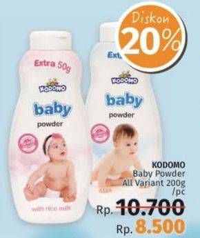 Promo Harga KODOMO Baby Powder All Variants 200 gr - LotteMart