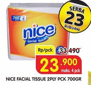 Promo Harga NICE Facial Tissue 700 gr - Superindo