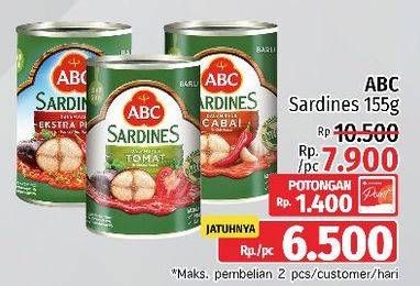 Promo Harga ABC Sardines 155 gr - LotteMart