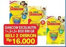 Promo Harga DANCOW Advanced Excelnutri+ 1+/3+/5+ per 2 box 800 gr - Hypermart
