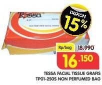 Promo Harga TESSA Facial Tissue TP01-Non Perfumed 250 pcs - Superindo