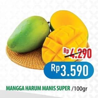 Promo Harga Mangga Harum Manis Super per 100 gr - Hypermart