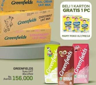 Promo Harga Greenfields UHT per 40 pcs 125 ml - LotteMart