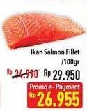 Promo Harga Salmon Fillet per 100 gr - Hypermart