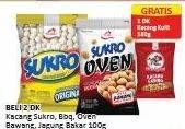 Promo Harga Dua Kelinci Kacang Sukro Oven Rasa Bawang, Oven Rasa Jagung Bakar, BBQ, Original 100 gr - Alfamart