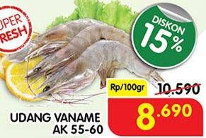 Promo Harga Udang Vanamae AK55-60 100 gr - Superindo