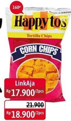 Promo Harga HAPPY TOS Tortilla Chips Merah 160 gr - Alfamidi