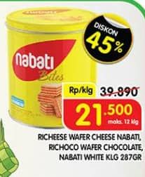 Promo Harga Nabati Bites Richeese, Richoco, White 287 gr - Superindo