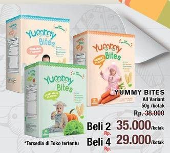 Promo Harga YUMMY BITES Rice Cracker 123 All Variants 50 gr - LotteMart