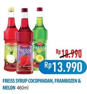 Promo Harga Freiss Syrup Melon, Frambozen, Cocopandan 500 ml - Hypermart