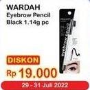 Promo Harga Wardah Eye Brow Pencil Black 1 gr - Indomaret