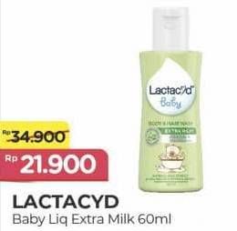 Promo Harga Lactacyd Baby Body & Hair Wash Ekstra Milky 60 ml - Alfamart