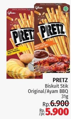 Promo Harga Glico Pretz Stick BBQ, Original 31 gr - LotteMart