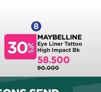 Promo Harga Maybelline Line Tattoo High Impact Liner 1 gr - Watsons