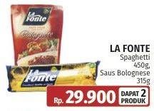 Promo Harga La Fonte Spaghetti + Saus Pasta   - LotteMart