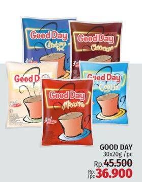 Promo Harga Good Day Instant Coffee 3 in 1 per 30 sachet 20 gr - LotteMart