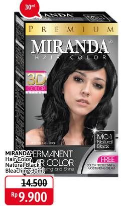 Promo Harga MIRANDA Hair Color MC1 Natural Black, MC6 Bleaching 30 ml - Alfamidi