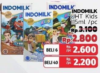 Promo Harga INDOMILK Susu UHT Kids 115 ml - LotteMart