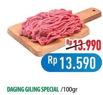 Promo Harga Daging Giling Sapi Spesial per 100 gr - Hypermart