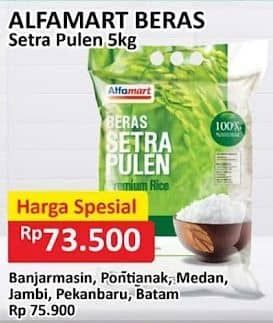 Promo Harga Alfamart Beras Setra Pulen 5000 gr - Alfamart