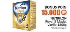 Promo Harga NUTRILON Royal 3 Susu Pertumbuhan Madu, Vanila 1800 gr - Alfamidi