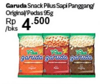 Promo Harga Garuda Snack Pilus Sapi Panggang, Original, Pedas 95 gr - Carrefour