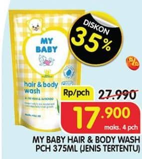 Promo Harga My Baby Hair & Body Wash 400 ml - Superindo
