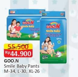 Promo Harga Goon Smile Baby Pants XL26, L30, M34 26 pcs - Alfamart