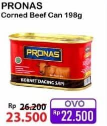 Promo Harga Pronas Corned Beef 198 gr - Alfamart