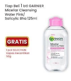 Promo Harga Garnier Micellar Water Pink, Salicylic BHA 125 ml - Indomaret