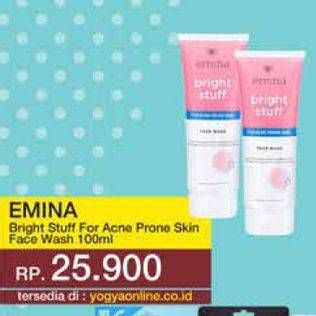 Promo Harga Emina Bright Stuff Face Wash Acne Prone Skin 100 ml - Yogya