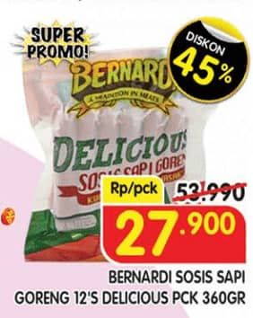 Promo Harga Bernardi Delicious Sosis Sapi Goreng 360 gr - Superindo