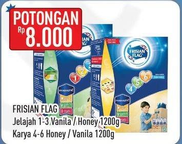 Promo Harga FRISIAN FLAG 123 Jelajah / 456 Karya Vanilla, Madu 1200 gr - Hypermart